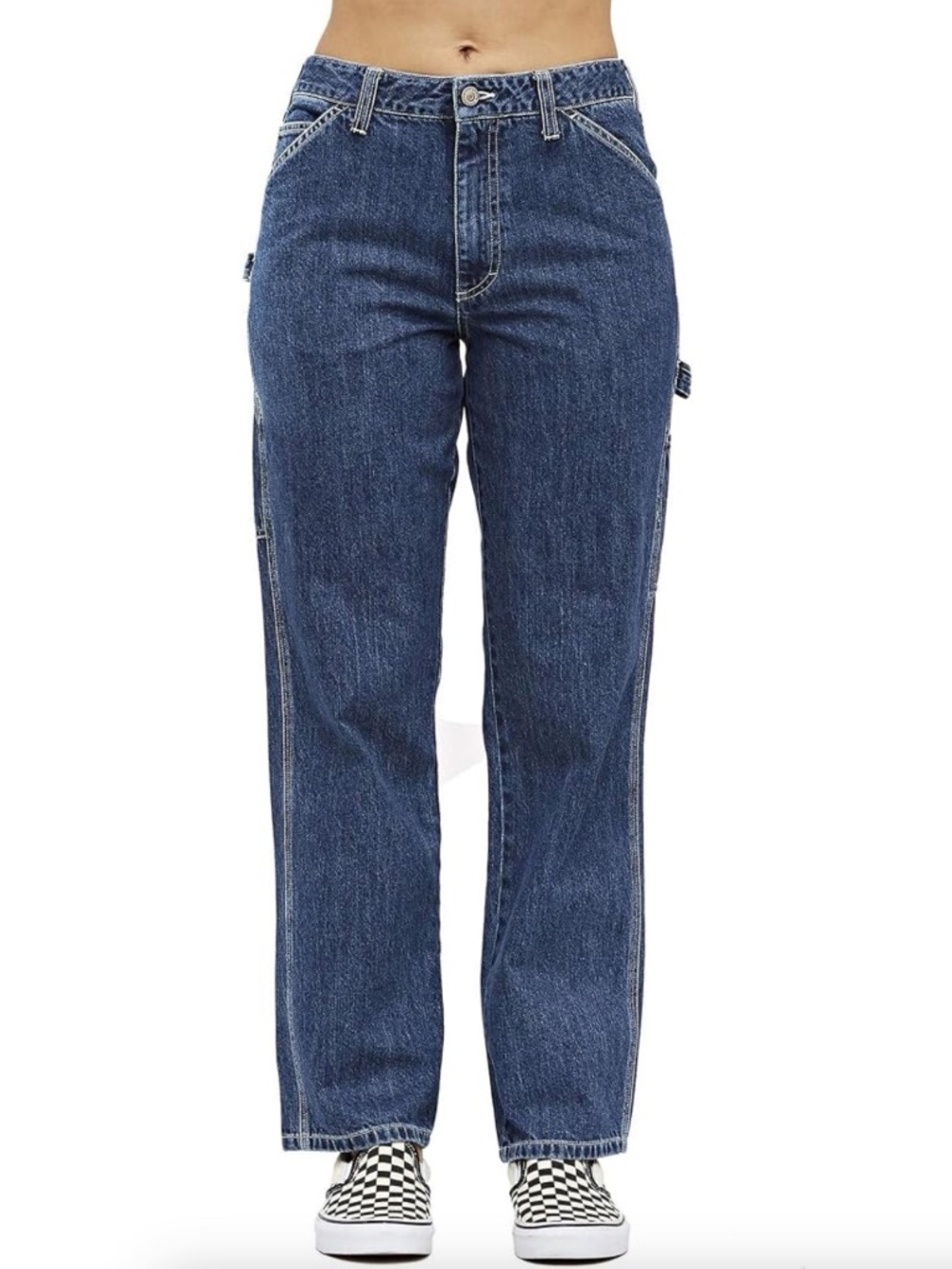 Dickies Women's Relaxed Fit Carpenter Jeans Vintage Wash Size 24